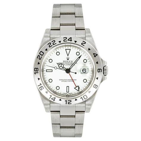 rolex white dial 16570 box and papers for sale|used rolex explorer 16570.